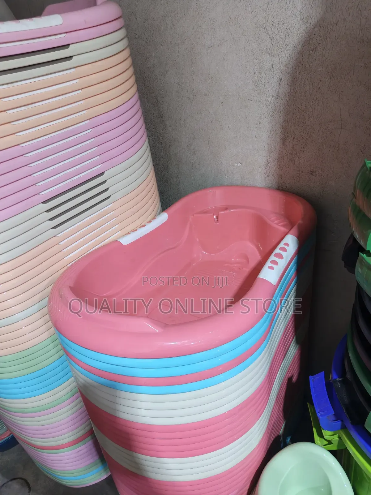 Pink Plastic Baby Basin Plastic Baby Basin