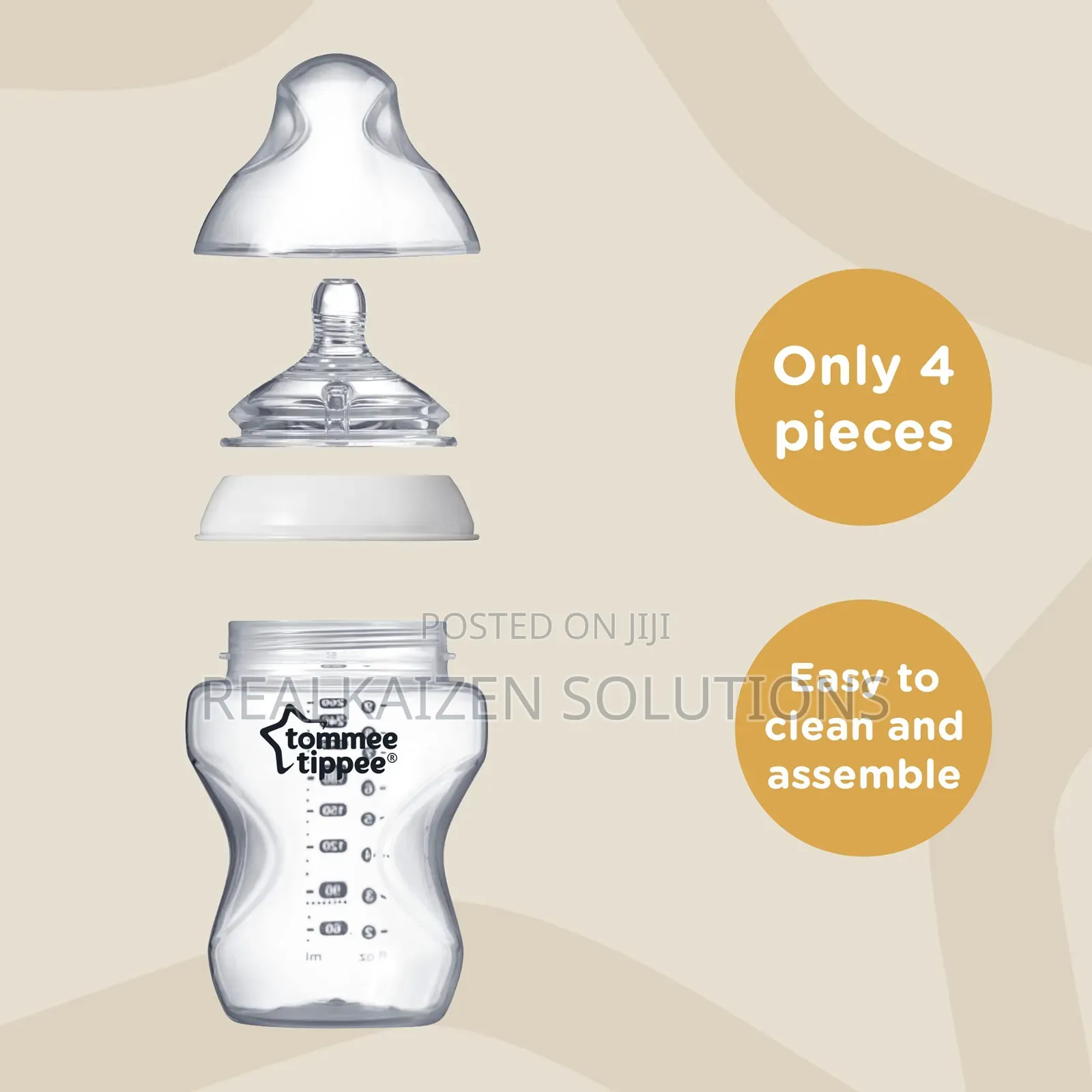Tommee Tippee Closer to Nature 260ml Easivent Bpa-Free Feeding Bottles