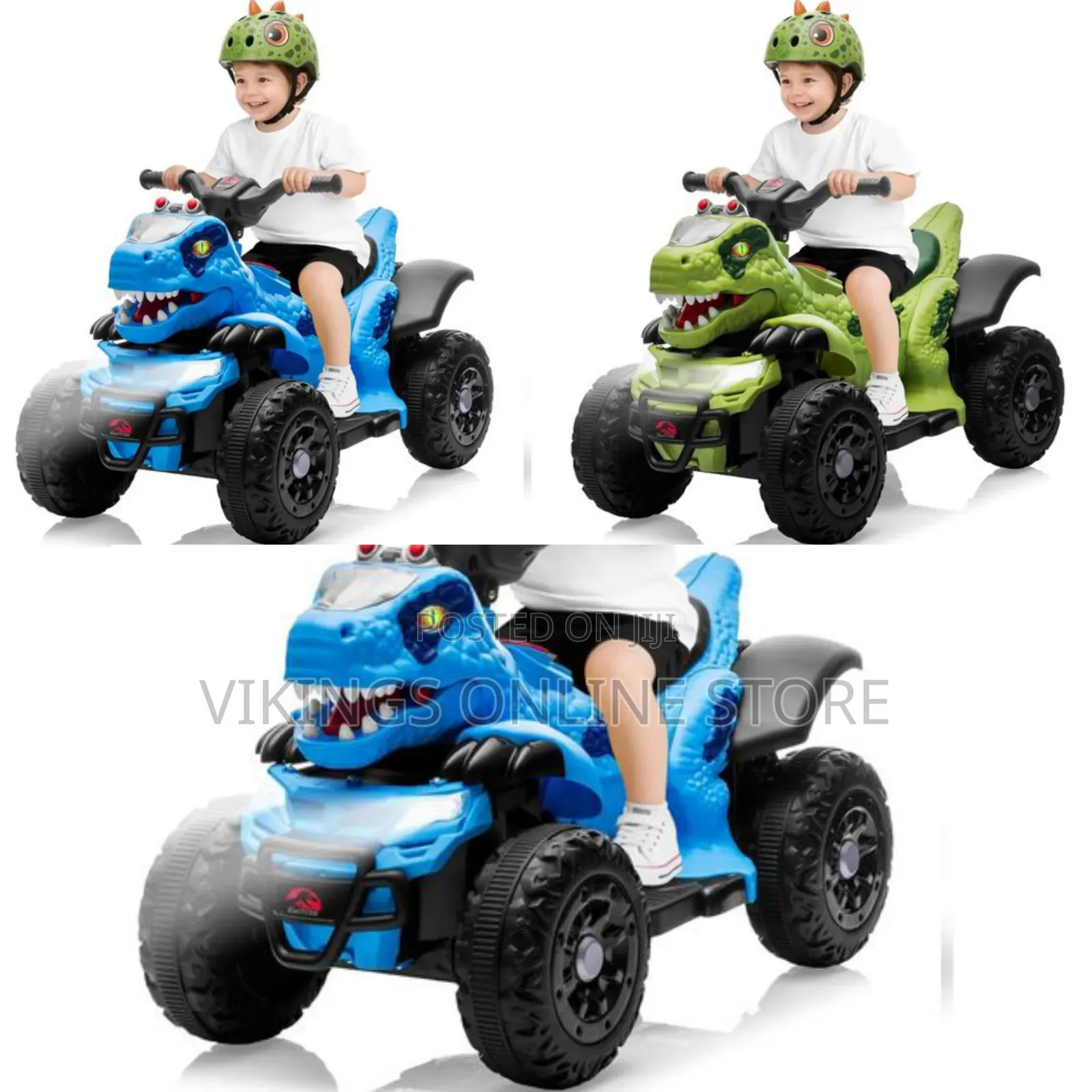 Dinosaur-Themed 12V Electric Ride-on ATV Toy Quad for Children