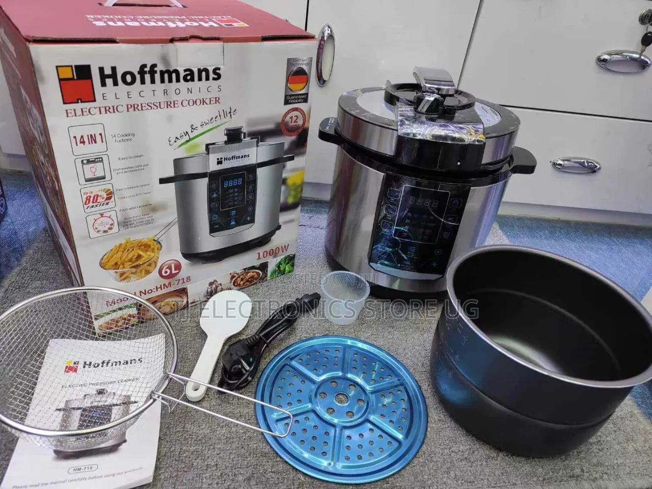 Hoffmans 6L Pressure Cooker (With Streamer Fryer Basket) -