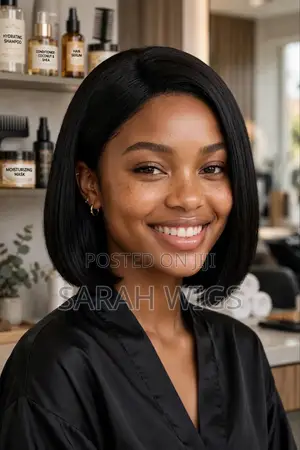 12 Inch Straight Bob -100% Human Hair -Black- Rubaga