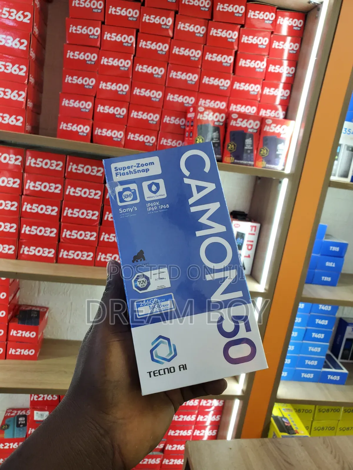New Tecno Camon 50 256 GB Black