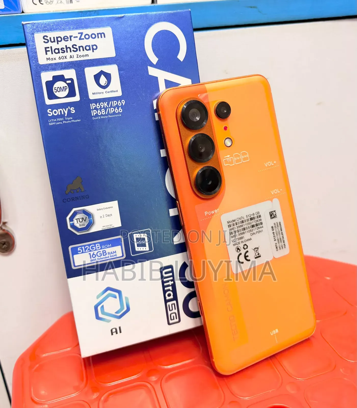 New Tecno Camon 50 Ultra 512 GB Orange