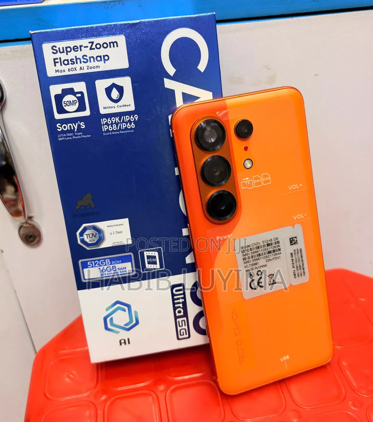 New Tecno Camon 50 Ultra 512 GB Orange