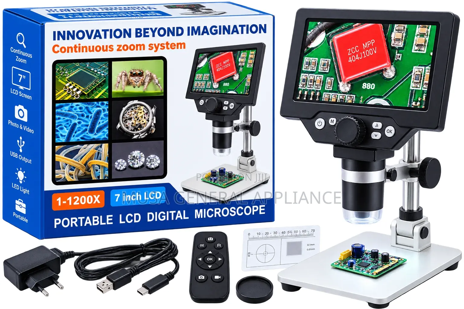 " Portable LCD Digital Microscope — 1–1200x