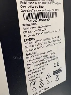 Sako 4200w Solar Inverter 27a MPPT 24v