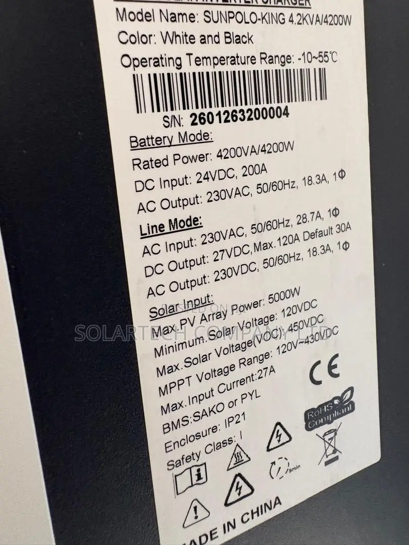 Sako 4200w Solar Inverter 27a MPPT 24v