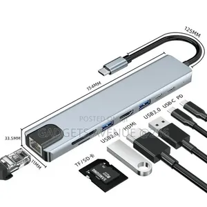 8 in 1 USB Type C Multiport Hub