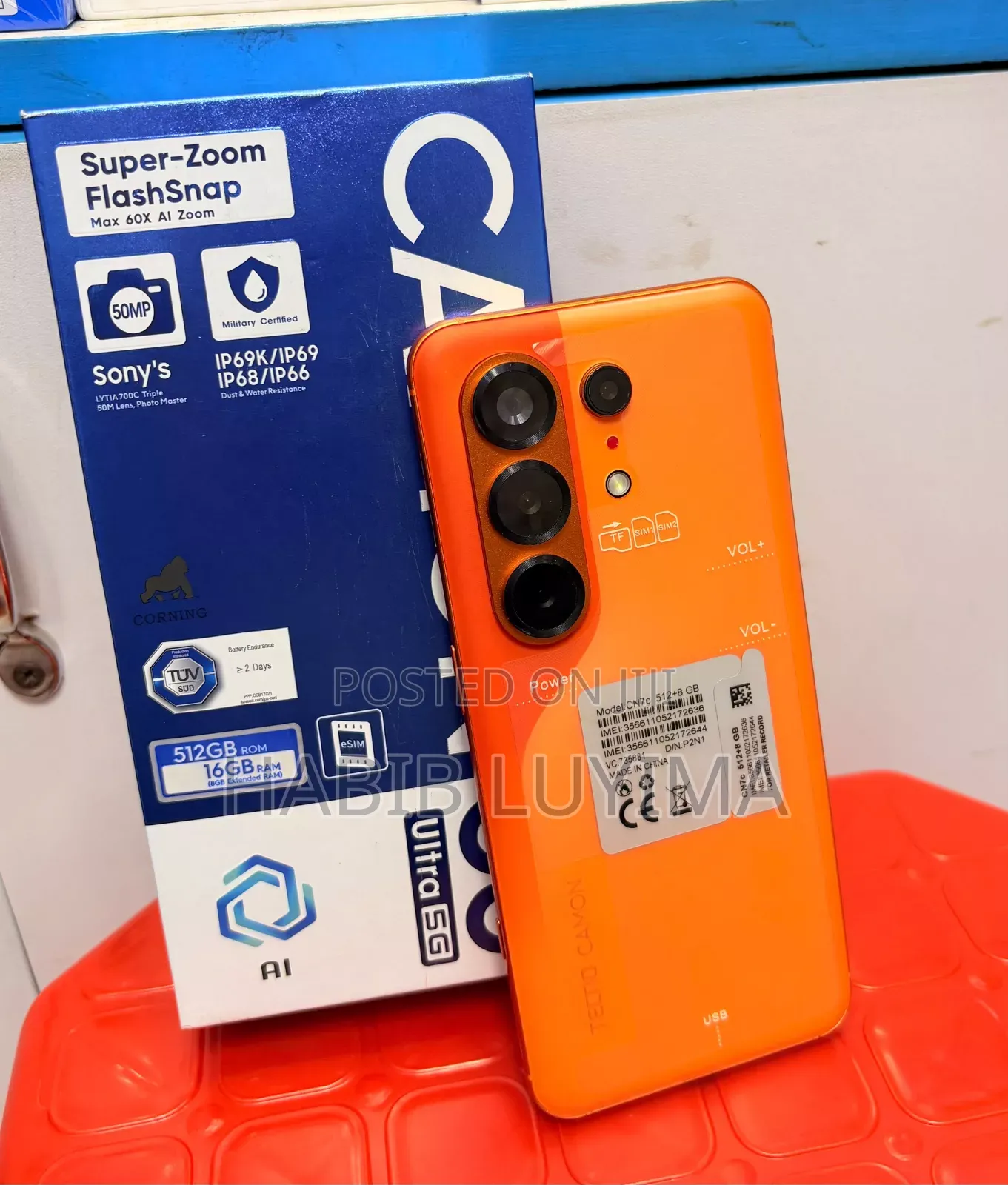 New Tecno Camon 50 Ultra 512 GB Orange
