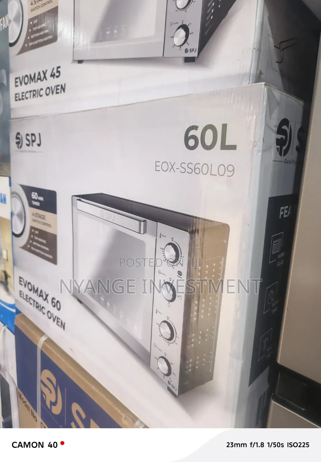 SPJ Evomax 60L Electric Oven (Model EOX-SS60L0