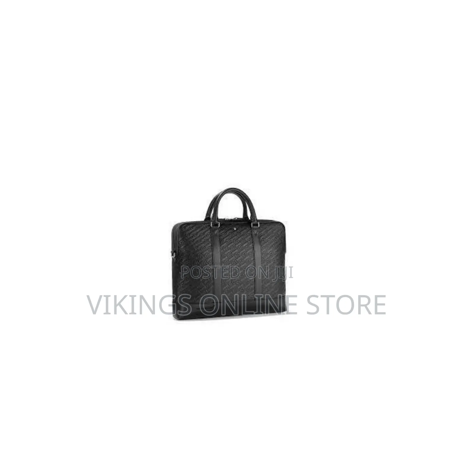 Montblanc-Style Brown Faux Leather Laptop Briefcase