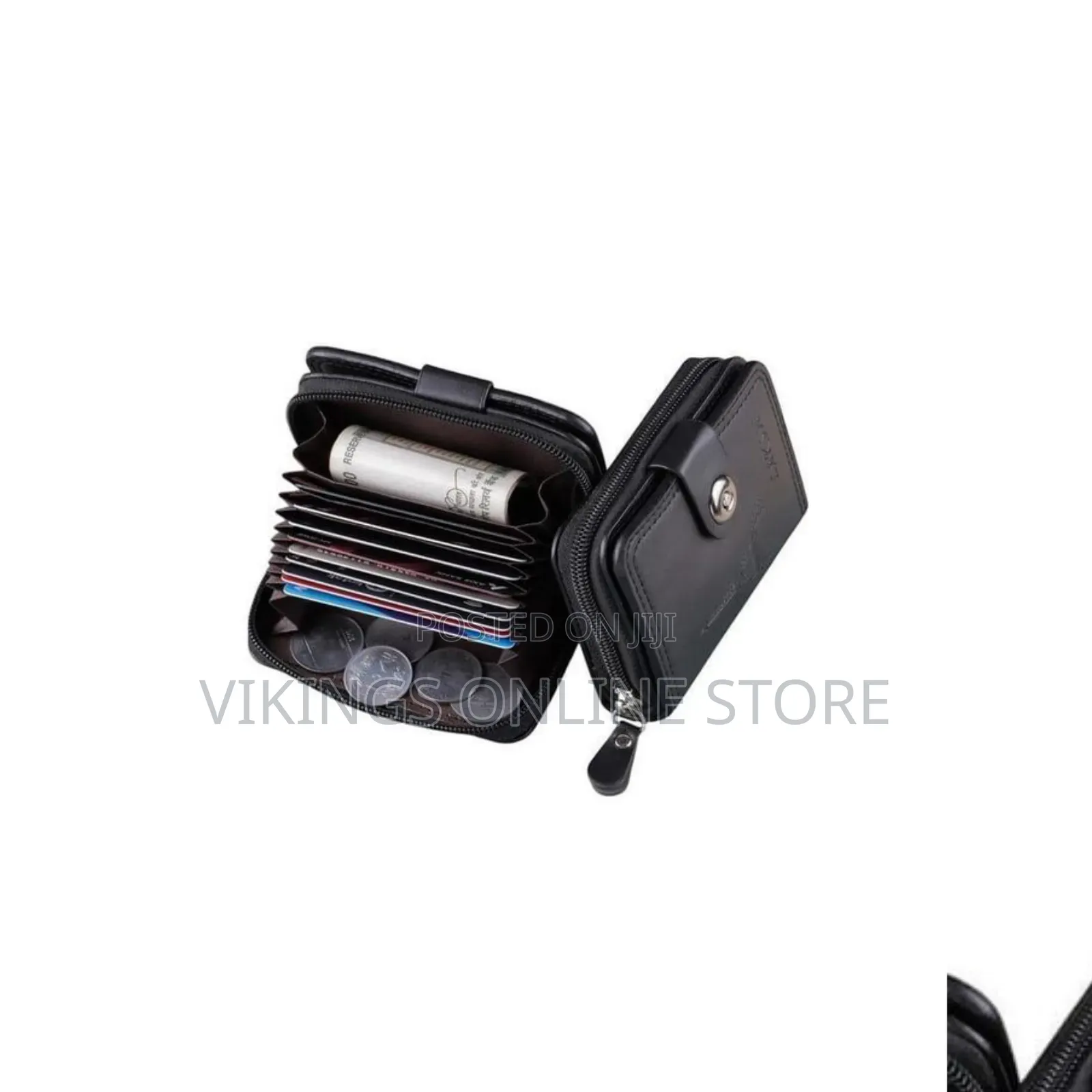 An Accordion-Style Zippered Card Holder Wallet for Organized