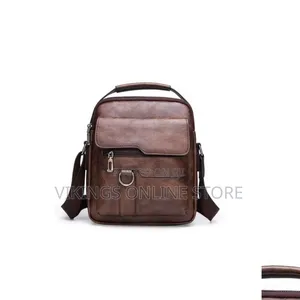 Men's Small PU Leather Crossbody Messenger Bag