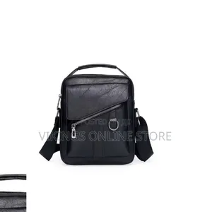 Men's Small PU Leather Crossbody Messenger Bag