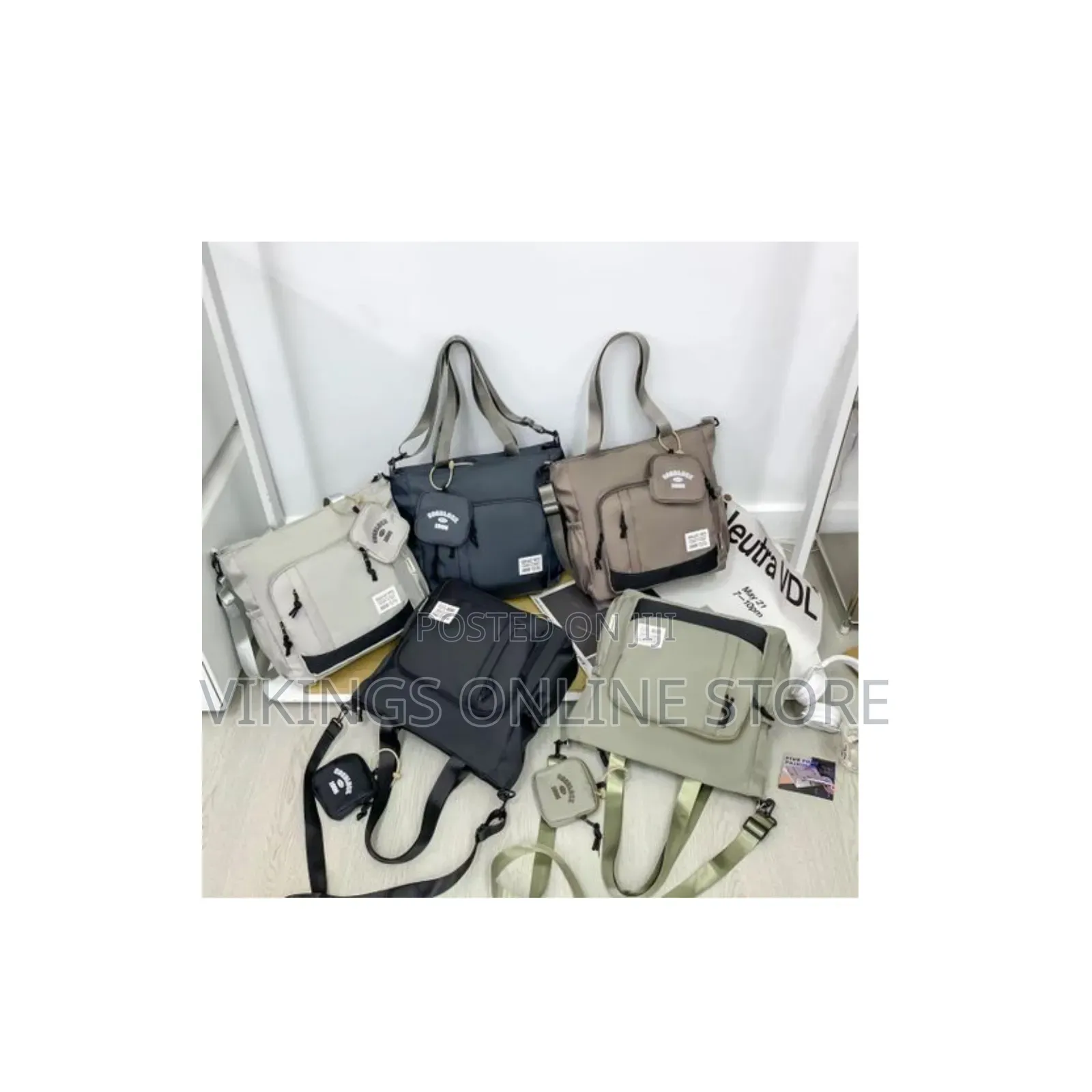 Large Capacity Nylon Multi-Pocket Tote Bag