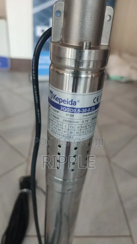 250W Deep Well Borehole Pump | 70m Head 1,800l/H