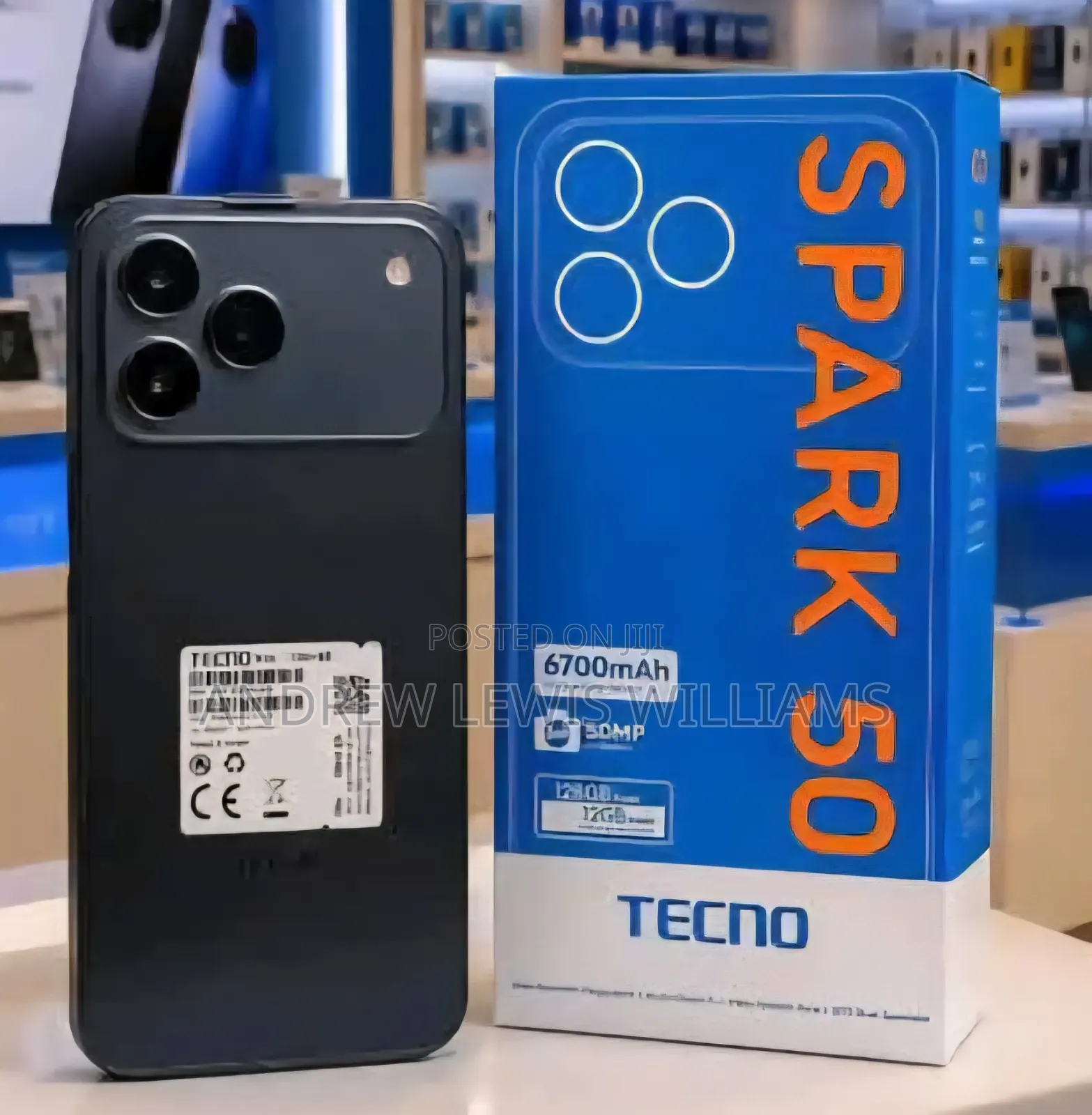 New Tecno Spark 50 128 GB Blue