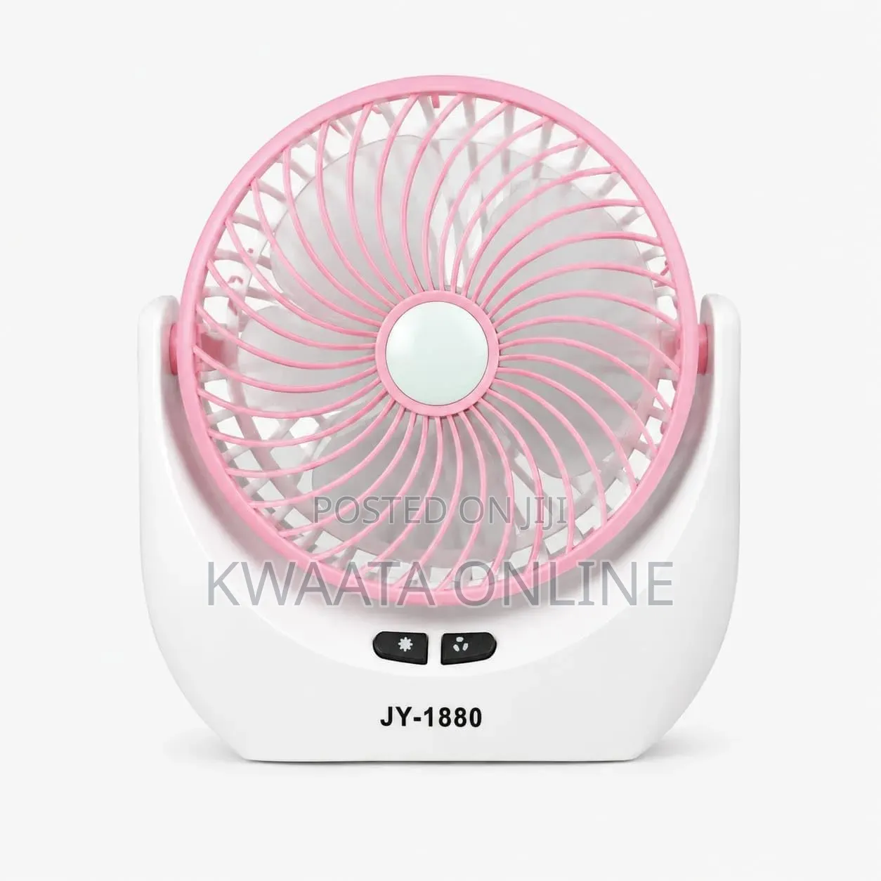 Rechargeable Mini Table Fan With LED Light, USB Charging 3 Speed
