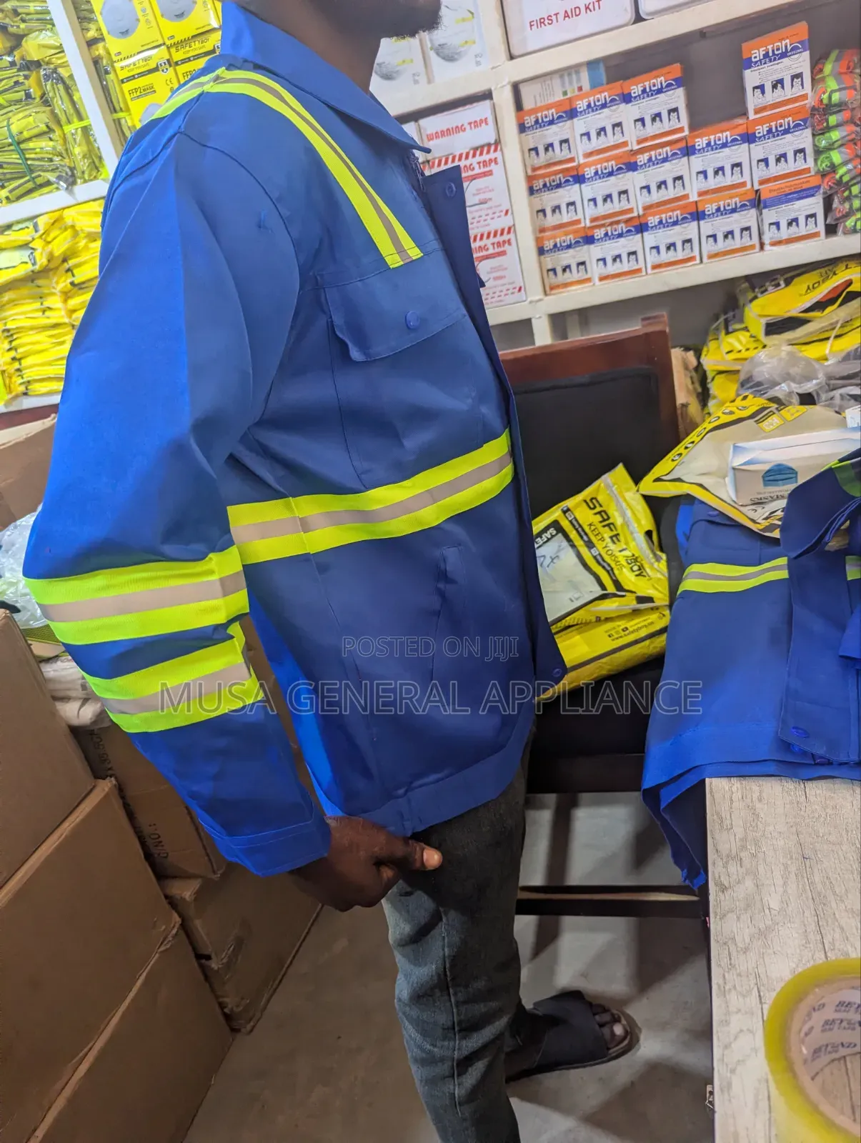 Reflective Safety Stripes and Dual Chest Pockets.