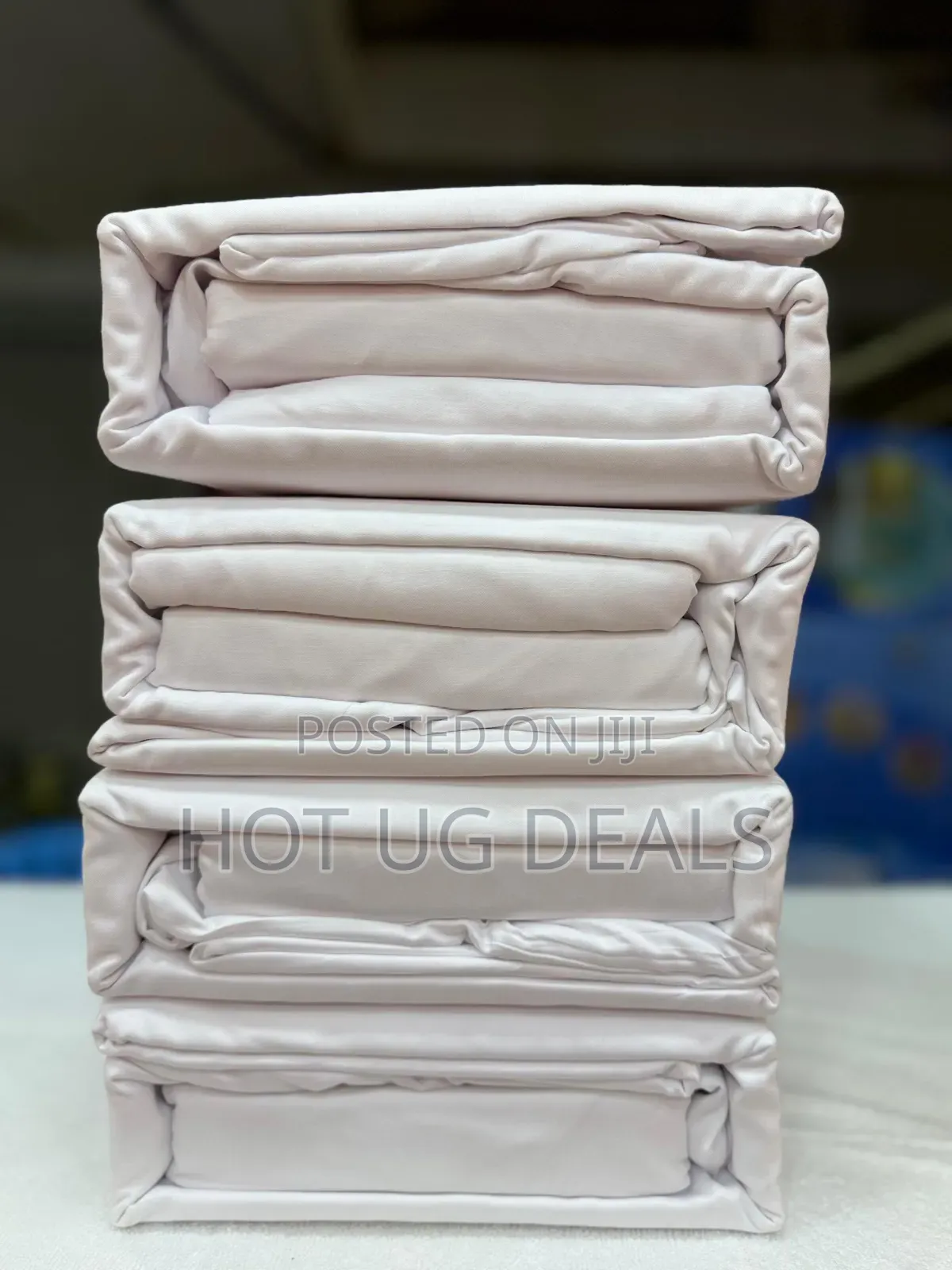 8x8 4pcs Plain Fitted Bedsheets (1Flat, Fitted 2 Pillow Cases) White