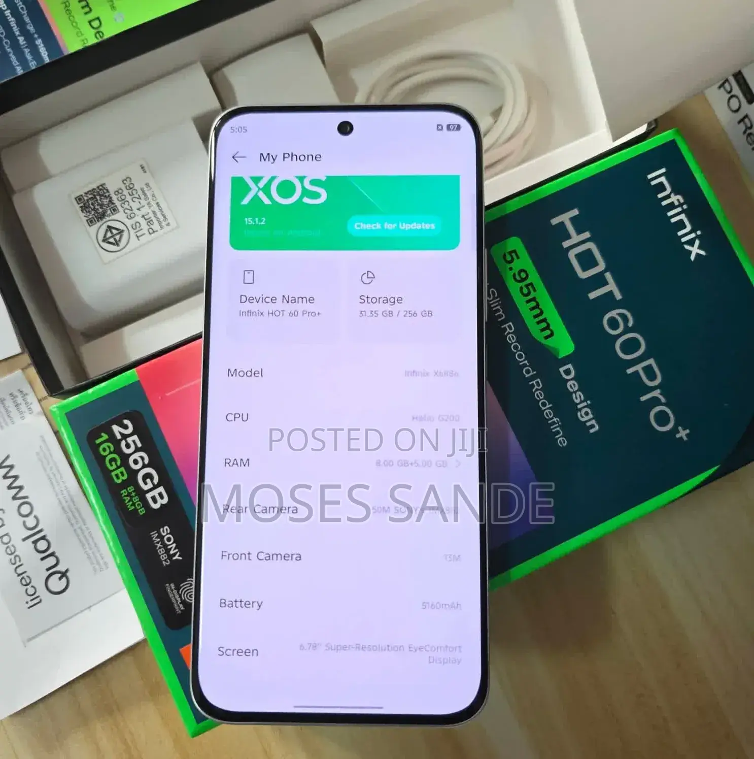 New Infinix Hot 60 Pro+ 256 GB White