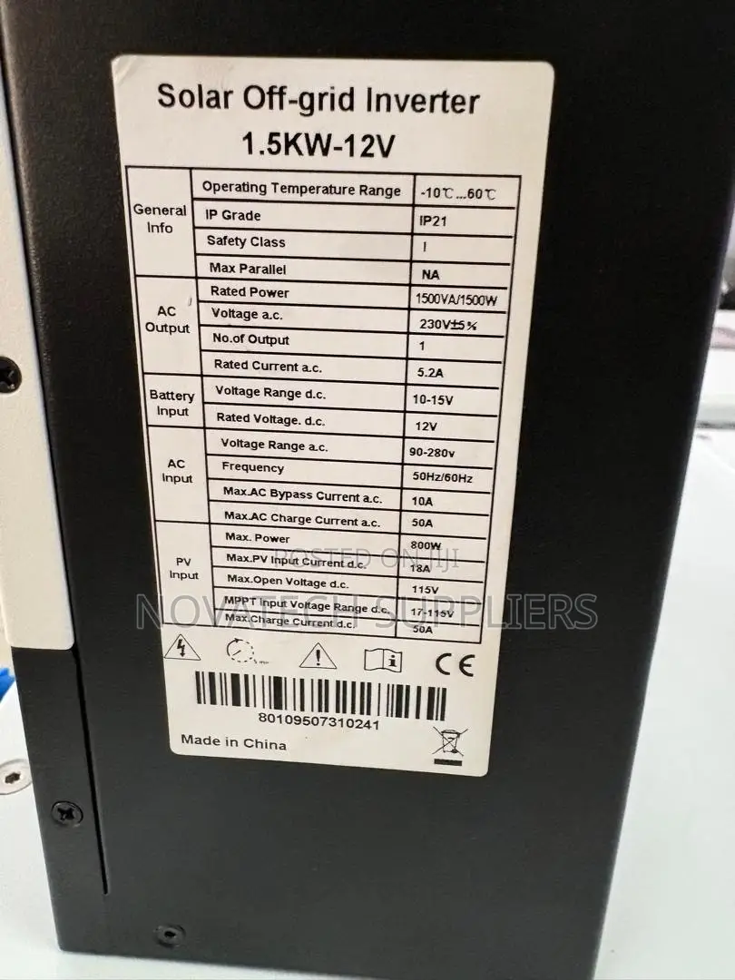 Gotosolar 1.5kva 12v Solar Inverter With 50a MPPT