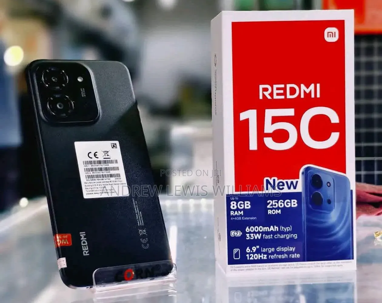 New Xiaomi Redmi 15C 4G 256 GB Black