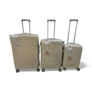 Rubber Luggage Bag Set | Anti-Theft Double Zipper 8 Spinner Wheels