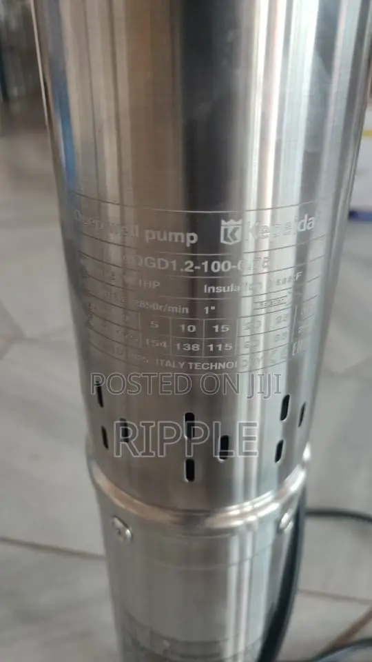 750W Electric Borehole Pump 175m Head 2,700l/H 220V Deep Well Pump