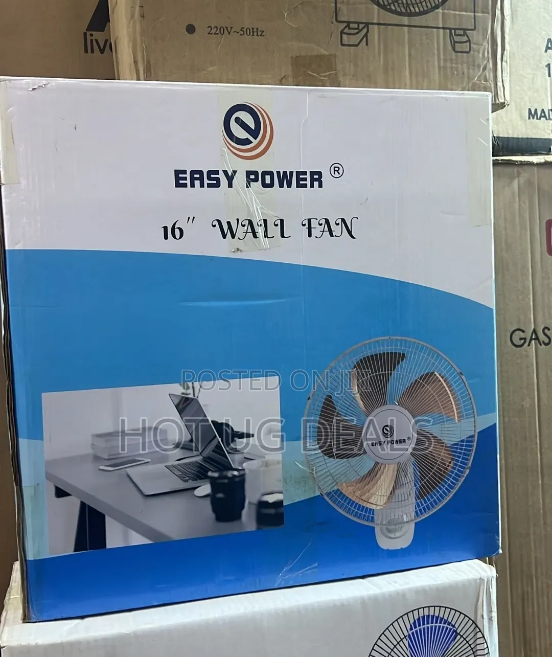 16inch Wall Fan Oscillating Tilting Electric Fan - Blue