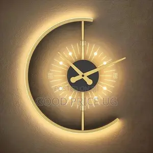 Modern LED Illuminated Wall Clock Sconce