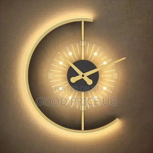 Modern LED Illuminated Wall Clock Sconce