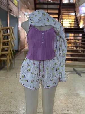 3-Piece Ladies Sleepwear for Medium Size People ( 18 - 26 Years)