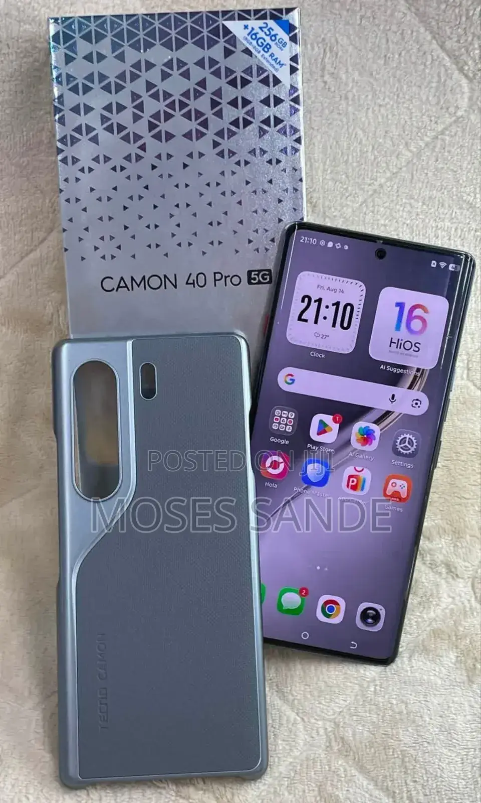 New Tecno Camon 40 Pro 5G 256 GB Gray