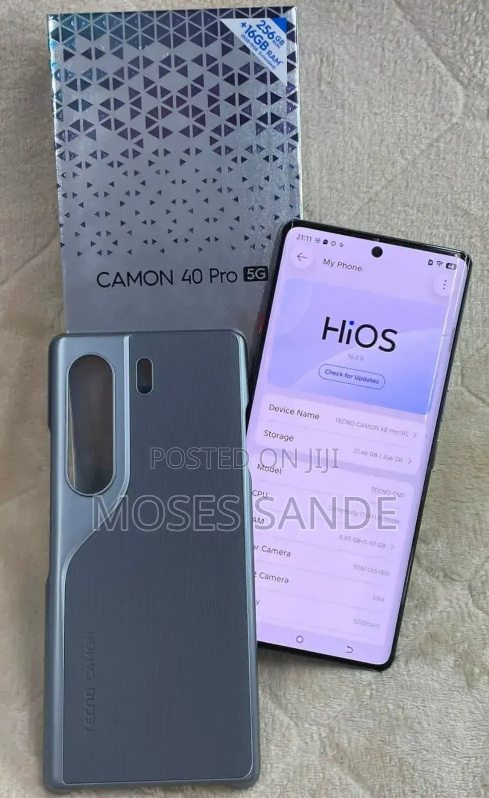 New Tecno Camon 40 Pro 5G 256 GB Black