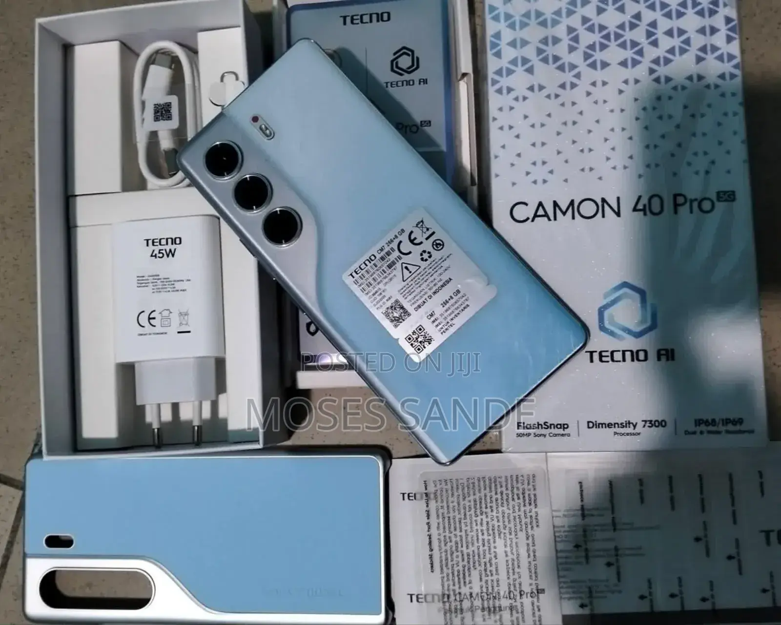 New Tecno Camon 40 Pro 4G 256 GB Blue