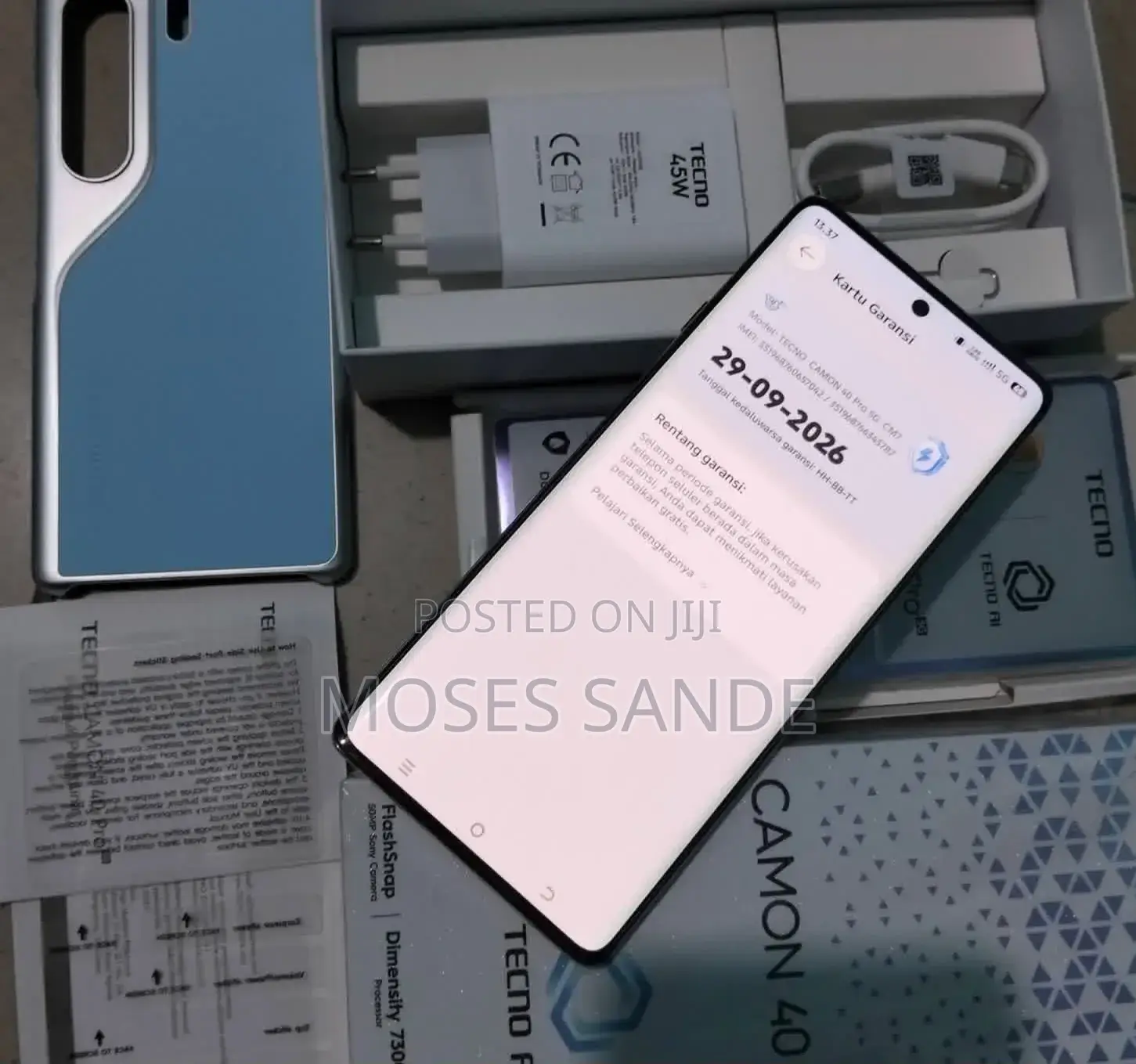 New Tecno Camon 40 Pro 4G 256 GB Blue