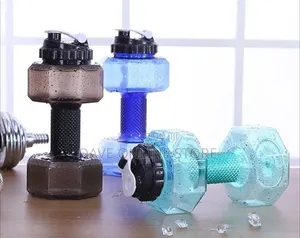 Fitness Dumbbells Weight Strong Water Drinks Bottle