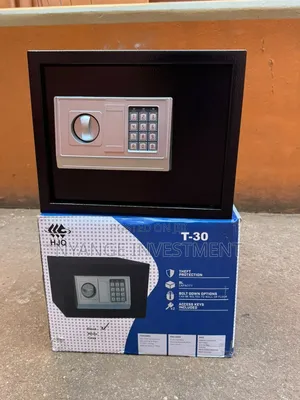 T-30 Electronic Digital Security Safe Box With an Open Door . Safe Box