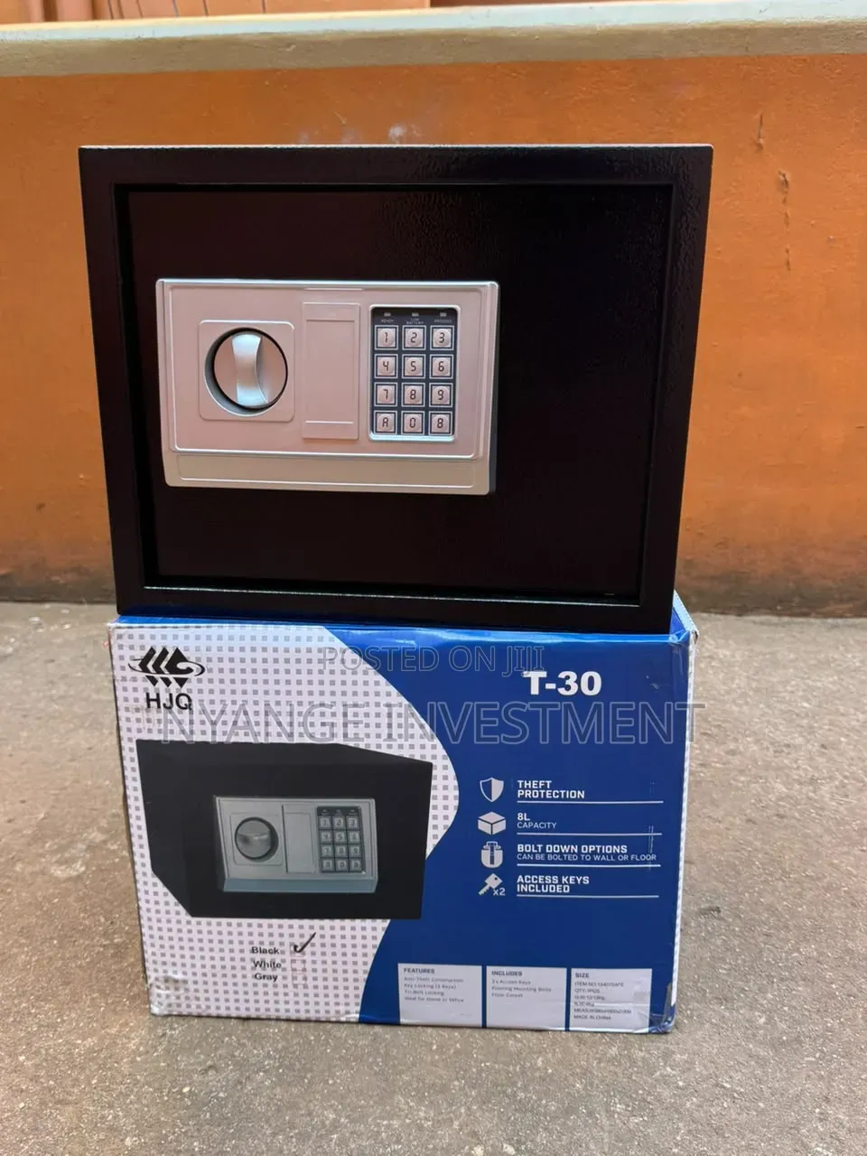 T-30 Electronic Digital Security Safe Box With an Open Door . Safe Box