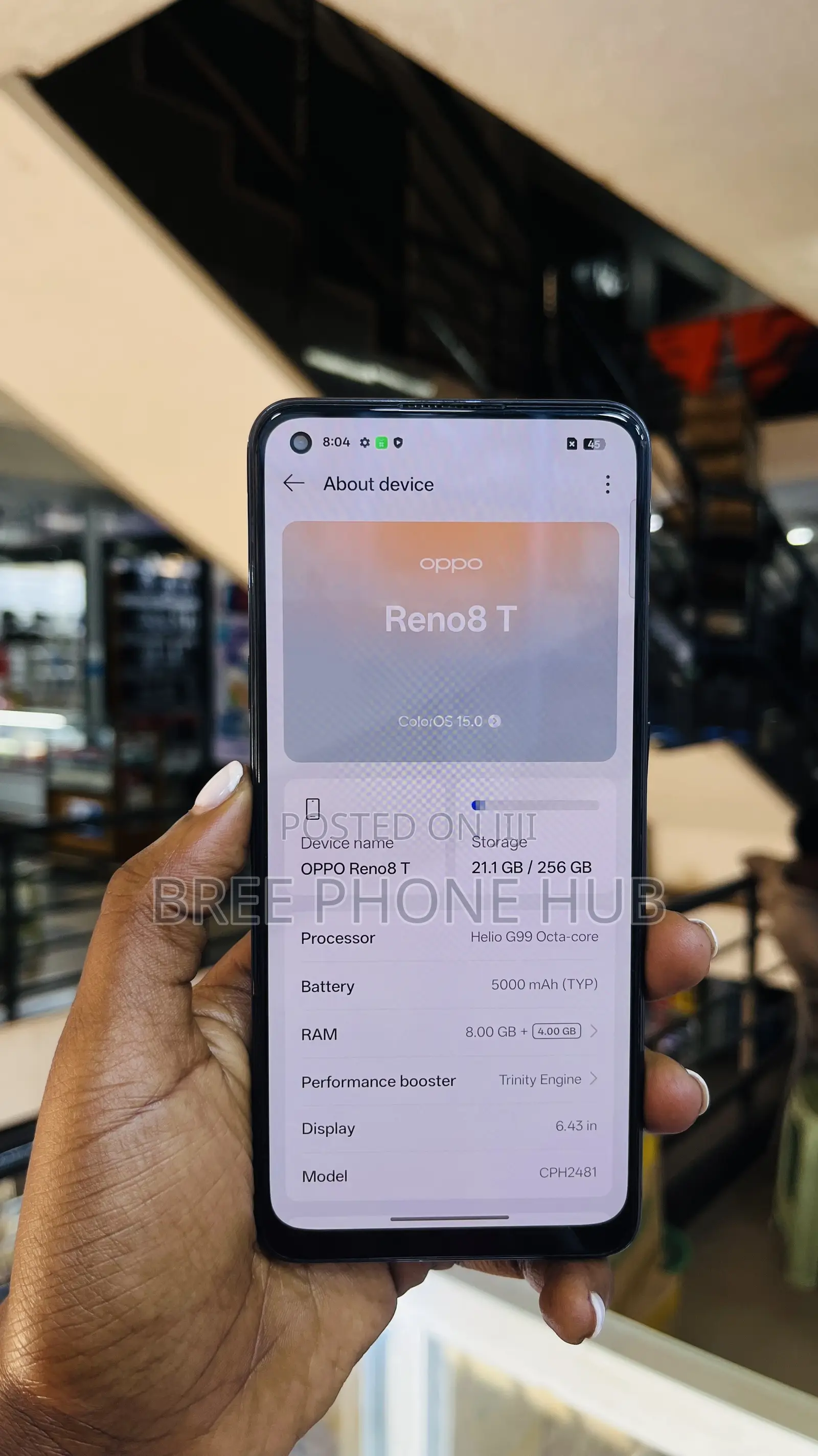 Oppo Reno 8T 256 GB Black