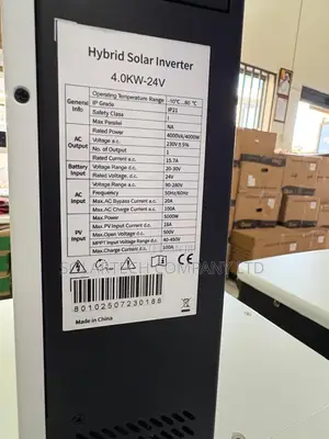 4KVA Hybrid Solar Inverter 24V 5KW MPPT 20A Max Bypass Current