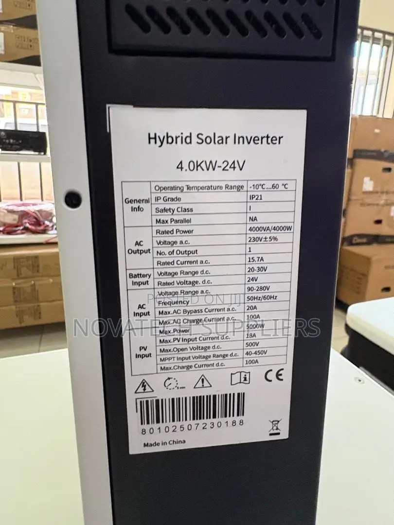 4kva 4000w 24v Hybrid Solar Inverter 100a
