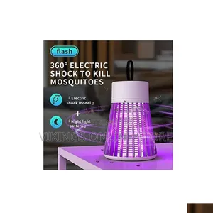 Portable 360-Degree Electric Shock Mosquito Killer Lamp and Bug Zapper