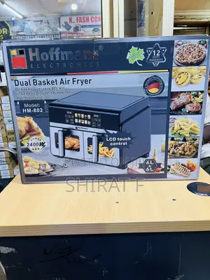 Dual Basket Airfryer Hoffman12litre LCD Touch Control