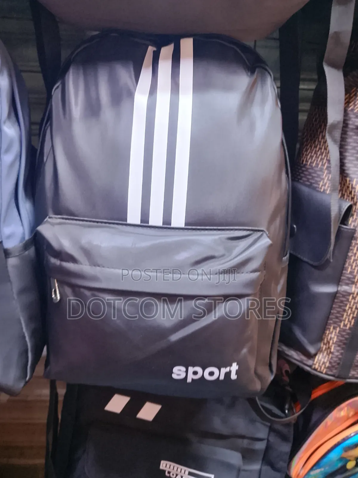 Sporty White Stripes Backpack