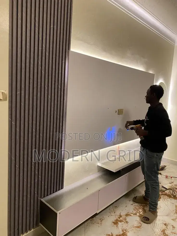 TV Wall Unit With Wall Panels