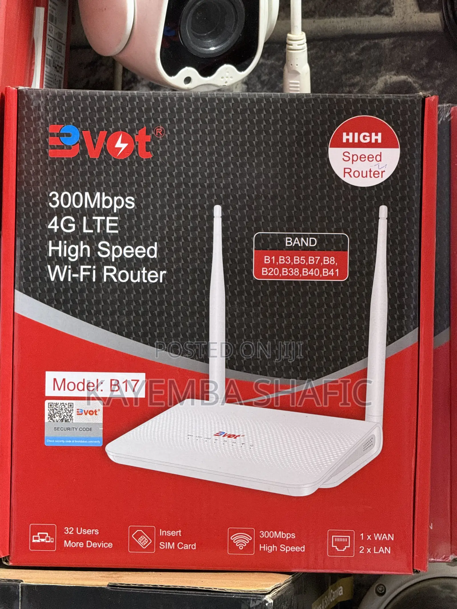 BVOT B17 300Mbps 4G LTE High Speed Wi-Fi Router With SIM Card Slot