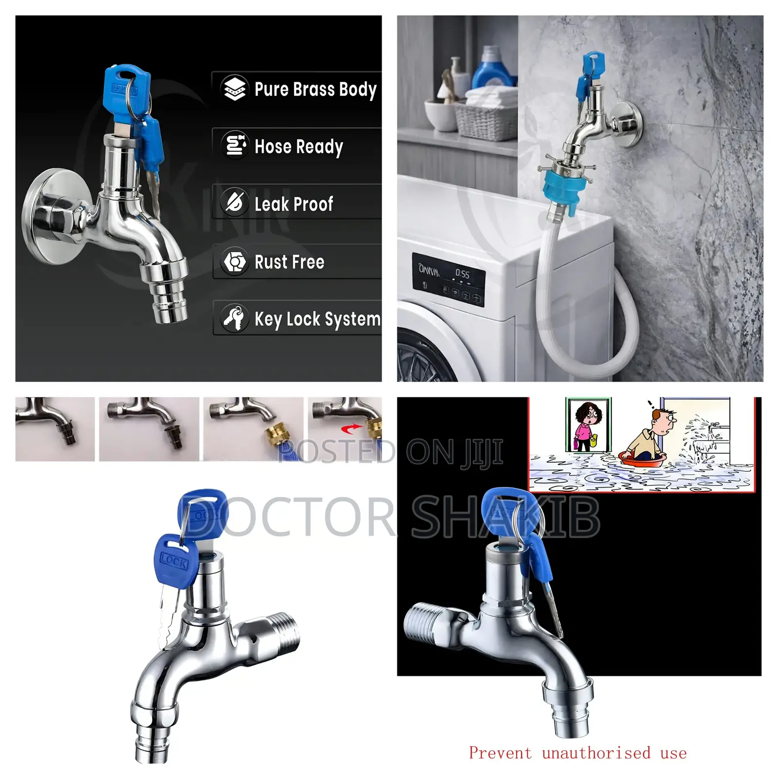 Lockable Water Tap With Keys