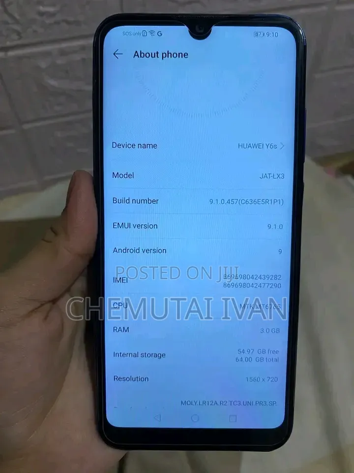 New Huawei Y6s 64 GB Orange
